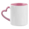 Tasse Funny, mit rosa Innenseite, Herzgriff, A+, für die Sublimation