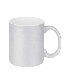 Tasse, mit Brokat, Silber, für die Sublimation