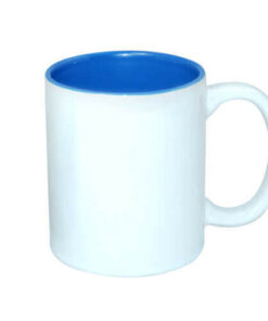 Tasse 330ml, A+, meeresblaue Innenseite, für die Sublimation