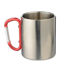 Becher 300ml, Metall, mit Karabiner-Griff, für die Sublimation