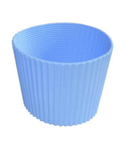 Gummi-Schutzband für Tumbler-Trinkbecher, Hellblau.
