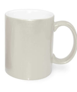 Tasse 330ml, Perlfarben, Alu-Effekt, für die Sublimation