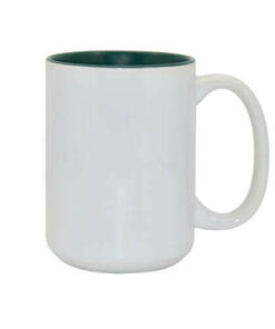 Tasse 450ml, A+, grüne Innenseite, für die Sublimation
