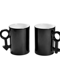 Zaubertasse 330ml, Schwarz, Partnertasse, A+, für die Sublimation