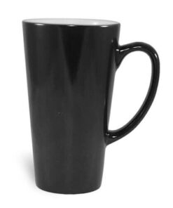 Zaubertasse 450ml, Latte groß, A+, Schwarz, für die Sublimation
