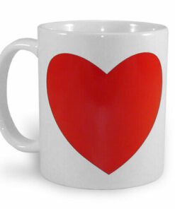 Tasse 330ml, A+, mit magischem roten Herz, für die Sublimation