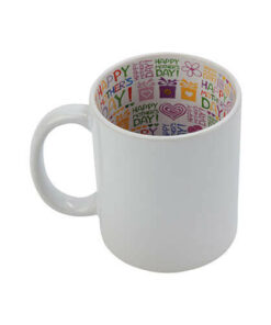 Tasse 330ml, Mit Innenseite "Happy Mother's Day", für die Sublimation