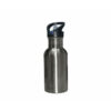Fahrradflasche, Silber, mit Mundstück und Halm, 500 ml, für den Sublimationsdruck