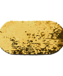 Zweifarbige Pailletten, Oval, Gold, für die Sublimation und Applikation auf Textilien