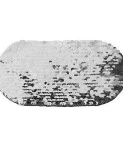 Zweifarbige Pailletten, Oval, Silber, für die Sublimation und Applikation auf Textilien