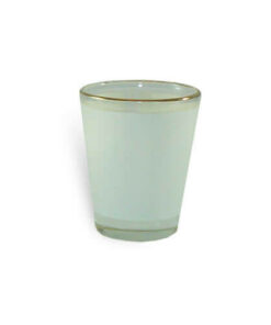 Schnapsglas 45 ml, Satiniert, mit goldenem Rand, für den Sublimationsdruck