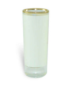 Glas 90 ml, Satiniert , mit goldenem Rand, für den Sublimationsdruck