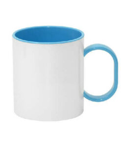 Tasse 330ml, FUNNY, Kunststoff, Hellblau, für die Sublimation