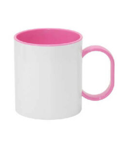Tasse 330ml, FUNNY, Kunststoff, Rosa, für die Sublimation
