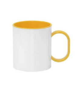 Tasse 330ml, FUNNY, Kunststoff, Gelb, für die Sublimation
