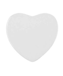 Magnet, Keramik, Herz, 6,8 x 6,5 cm, für den Sublimationsdruck