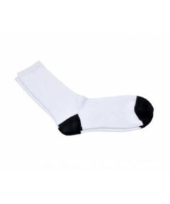 Damensocken, 35 cm, Weiß, für den Sublimationsdruck