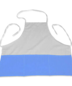 Küchenschürze, Weiß / Hellblau, für den Sublimationsdruck