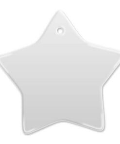 Kachel, Keramik, Stern, 7,5 cm, für den Sublimationsdruck