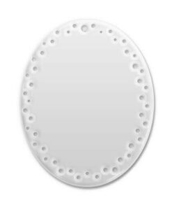 Kachel, Keramik, Oval mit Löchern, 10 cm, für den Sublimationsdruck