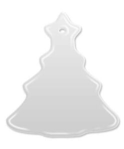 Kachel, Keramik, Tannenbaum, 7,5 cm, für den Sublimationsdruck