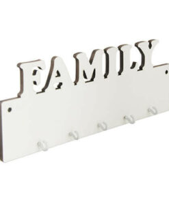 Foto-Rahmen "FAMILY", mit 5 Schlüsselhaken, MDF, für den Sublimationsdruck.