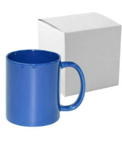 Tasse "FULL COLOR", Blau, Glänzend, mit Box, für die Sublimation