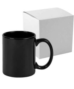 Tasse "FULL COLOR", Schwarz, Glänzend, mit Box, für den Thermotransferdruck