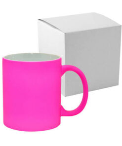 Tasse, Farbintensiv, Rosa, Matt, mit Box, für die Sublimation