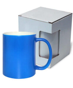 Tasse, Farbintensiv, Blau, Matt, mit Box, für die Sublimation
