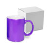 Tasse 330ml, Violett, Alu-Effekt, mit Box, für die Sublimation