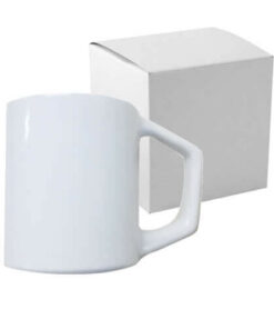 Tasse 330ml, Classic Weiß A+, mit quadratischem Griff, mit einzelner Box, für die Sublimation