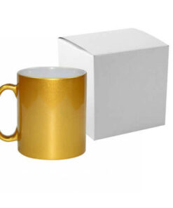 Tasse 300ml, Soft Color, Gold, mit einzelner Box, für die Sublimation