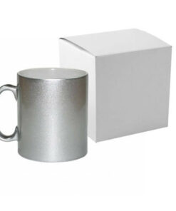 Tasse 300ml, Soft Color, Silber, mit einzelner Box, für die Sublimation