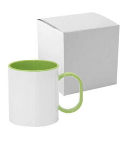 Tasse 330ml, FUNNY, Kunststoff, Grün, mit Box,  für die Sublimation