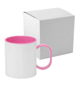 Tasse 330ml, FUNNY, Kunststoff, Rosa, mit Box, für die Sublimation