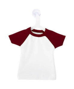 Mini-T-Shirt, Aufhänger mit Saugnapf, Rot, für den Sublimationsdruck