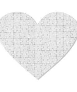 Puzzle, Herz, 19 x 18 cm, 76 Elemente, für den Sublimationsdruck