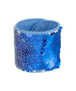 Armband mit Pailletten, Blau,  für den Sublimationsdruck