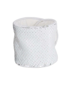 Armband mit Pailletten, Weiß,  für den Sublimationsdruck