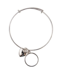 Armband mit Herz und rundem Plättchen, für den Sublimationsdruck