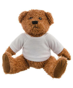 Teddybär, 18 cm, braun, mit T- Shirt, für den Sublimationsdruck