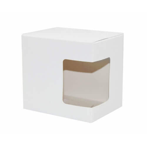 Schachtel mit Fenster, Pappe/Polyester, für Tassen (330ml), für
