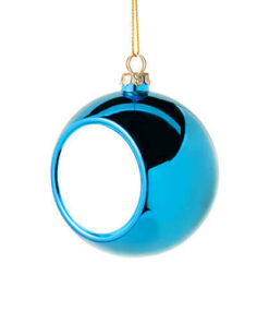 Christbaumkugel, Kunststoff, Ø 8 cm, Hellblau, für den Sublimationsdruck