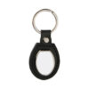 Schlüsselanhänger, Metall, Oval, Schwarz, für den Sublimationsdruck